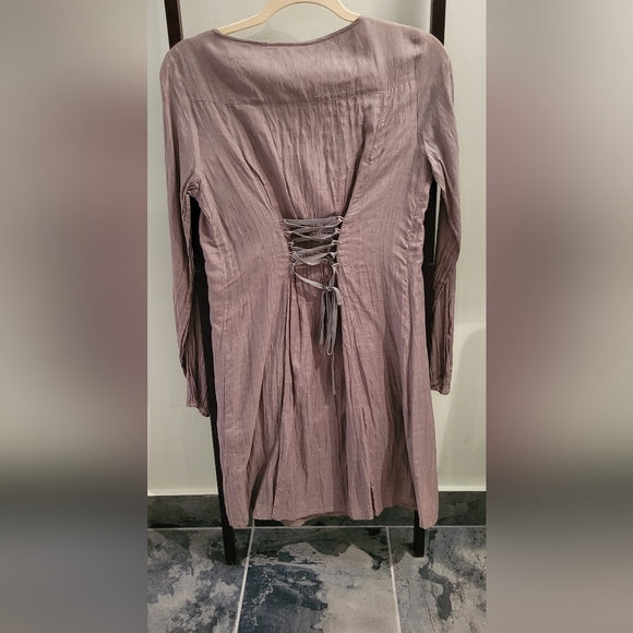 Cream Boho long sleeve embroidered dress - Picture 8 of 8